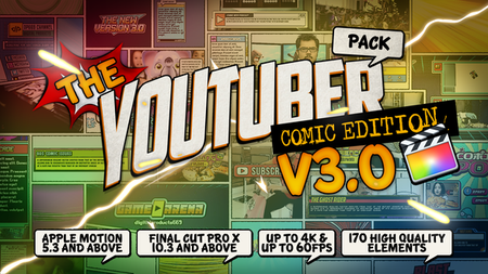 The YouTuber Pack - Comic Edition V3.0 - Final Cut Pro X & Apple Motion (VideoHive)