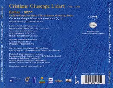 Friedemann Layer, Orchestre National de Montpellier - Christian Joseph Lidarti: Esther (2003)