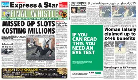 Express and Star Sandwell Edition – February 25, 2019