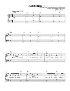 Eastside - benny blanco, Halsey & Khalid (Easy Piano)