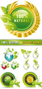 Stock Vector - Ecology Signs