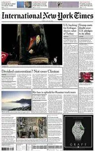 International New York Times - 22 July 2016