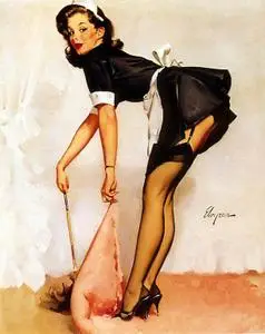 Artwork of Gil Elvgren Pin ups love!!