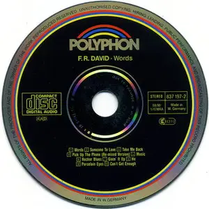 F.R. David - Words (1982, CD 1988)