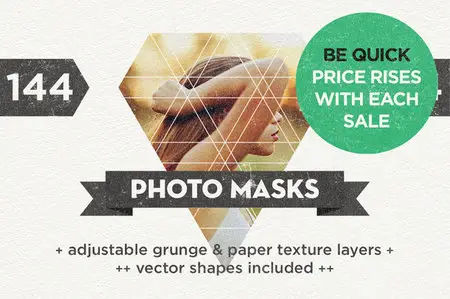 CreativeMarket - 144 Photo Masks + Vector Shapes
