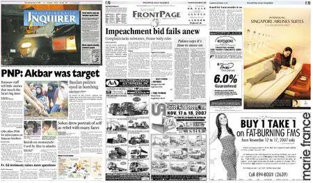 Philippine Daily Inquirer – November 15, 2007