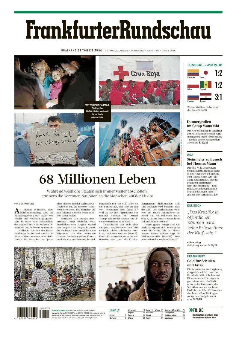 Frankfurter Rundschau Darmstadt - 20. Juni 2018