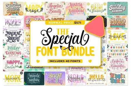 The Special Font Bundle - 40 Premium Fonts