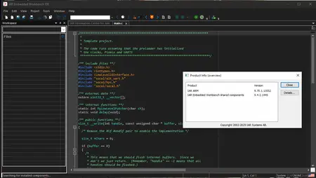 IAR Embedded Workbench for ARM version 9.70.1 with Examples