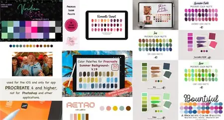 Procreate Color Palletes - 10 Swatches Pack