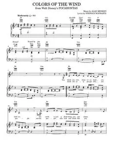 Colors Of The Wind (from Pocahontas) - Vanessa Williams (Piano-Vocal-Guitar)