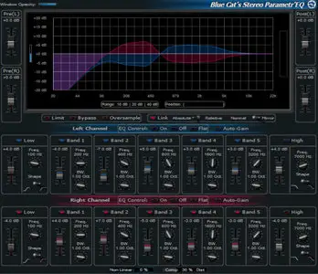 Blue Cat Audio Stereo Parametr'EQ v.3.51 x86 x64