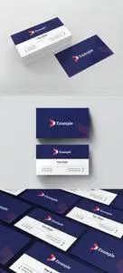 Dark Purple and White Business Card Layout