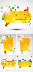 Yellow Speech Bubbles Vector