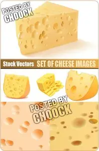 Set of cheese images - Stock Vector
