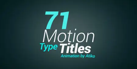 Motion Type Title Animations - Project for After Effects (VideoHive)