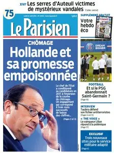 Le Parisien + Journal de Paris + Economie du Lundi 27 Avril 2015