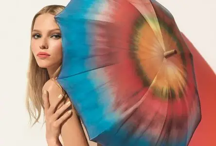 Sasha Luss by Steven Meisel for Dior 'Tie Dye' Summer Makeup Collection 2015