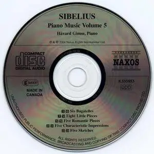 Jean Sibelius - Piano Music Vol. 5 - Havard Gimse (2004) {Naxos 8.555853}