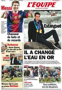L'Equipe Edition du Vendredi 30 Novembre 2012