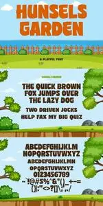 Hunsels Garden - A Playful Fonts