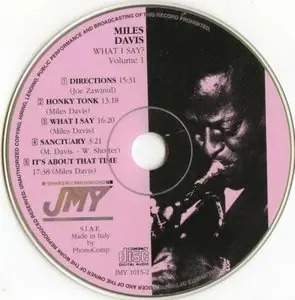 Miles Davis featuring Keith Jarrett - What I Say?, Volume 1 & 2 (1971) {2CD, Jazz Music Yesterday 1015/16-2 rel 1994}