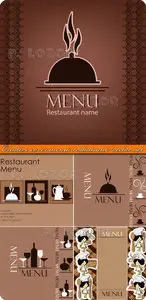 Creative cover menu restaurant vector set 3