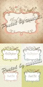 Floral Frames Vector 2