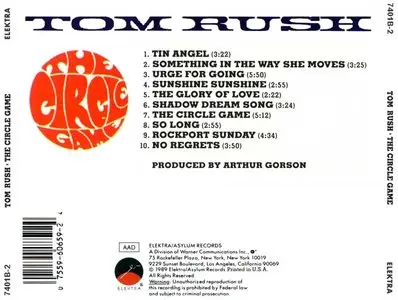 Tom Rush - The Circle Game (1968) [1989, Elektra, 7401B-2]