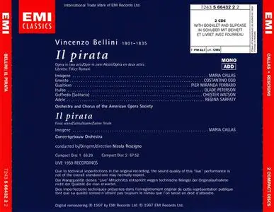 Maria Callas, Nicola Rescigno, Orchestra of the American Opera Society - Vincenzo Bellini: Il Pirata (1997)