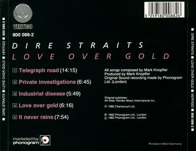Dire Straits - Love Over Gold (1982) [Repost]