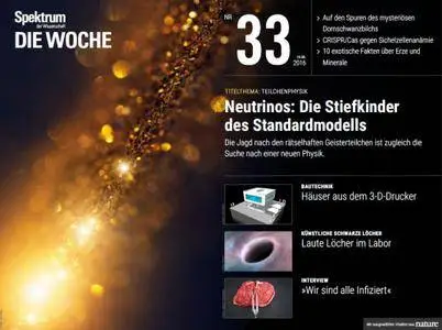 Spektrum Die Woche  No 33 – 18. August 2016