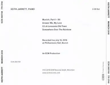 Keith Jarrett - Munich 2016 (2019) [2CDs] {ECM 2667/68} [Full Scans]