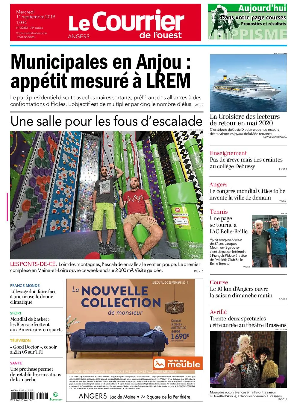 Le Courrier de l'Ouest Angers – 11 septembre 2019 / AvaxHome