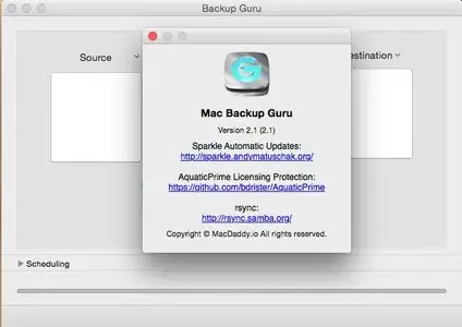 Mac Backup Guru 2.1 Mac OS X