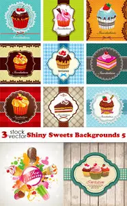 Vectors - Shiny Sweets Backgrounds 5
