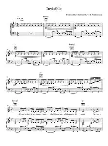 Invisible - Pet Shop Boys (Piano-Vocal-Guitar (Piano Accompaniment))