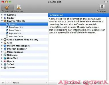 MacCleanse 1.3.6 MacOSX