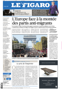 Le Figaro du Samedi 6 et Dimanche 7 Fevrier 2016