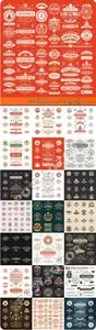 2016 Christmas and vintage logo vector