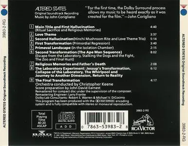 John Corigliano - Altered States (Original Soundtrack Recording) (1981) {1990 RCA Victor}