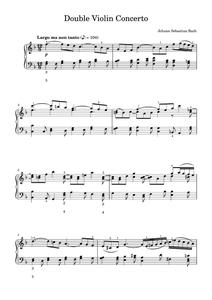 Double Violin Concerto - Johann Sebastian Bach (Piano Solo)