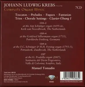 Johann Ludwig Krebs - Complete Organ Music - Manuel Tomadin (2018) {7CD Set Brilliant Classics 96363}