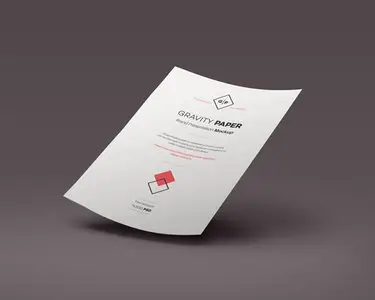 Mockup PSD - A4 Paper Gravity Presentation