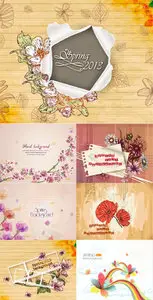 Spring Floral Illystrations Set 1