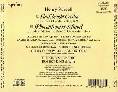 Robert King, The King’s Consort - Purcell: Odes & Welcome Songs, Vol. 2 - Hail! bright Cecilia (1990)
