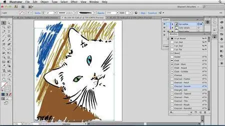 Artistic Painting with Illustrator: Natural Media Brushes