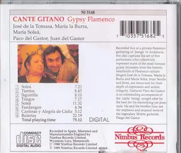 J. Tomasa, M.Burra, M.Solea, P. & J. del Gastor - Gypsy Flamenco from Andalucia - 1988