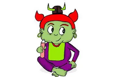 Simple Cartoon Drawing Course : Baby Viking illustration NEW