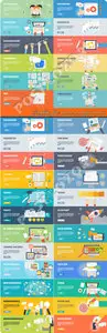 Templates flat business concept vector 11
